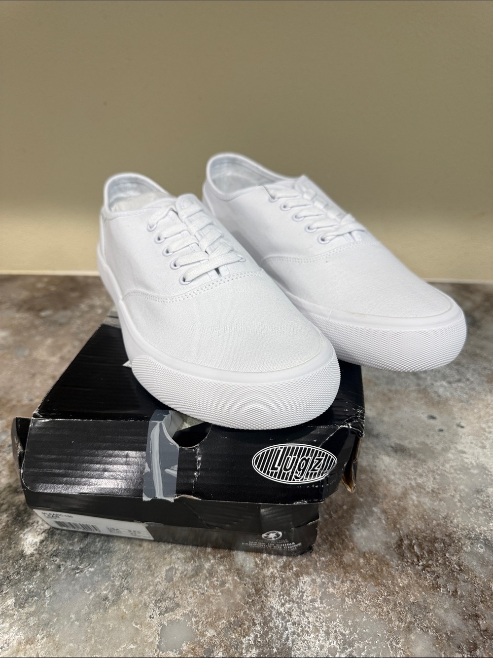 Lugz White Low-Top Canvas Sneakers